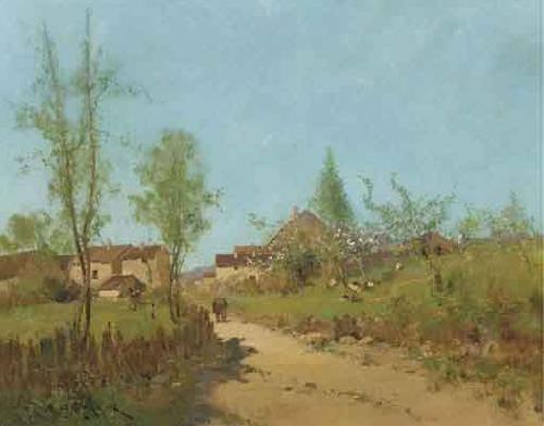 Eugene Galien-Laloue Country Landscape Sweden oil painting art